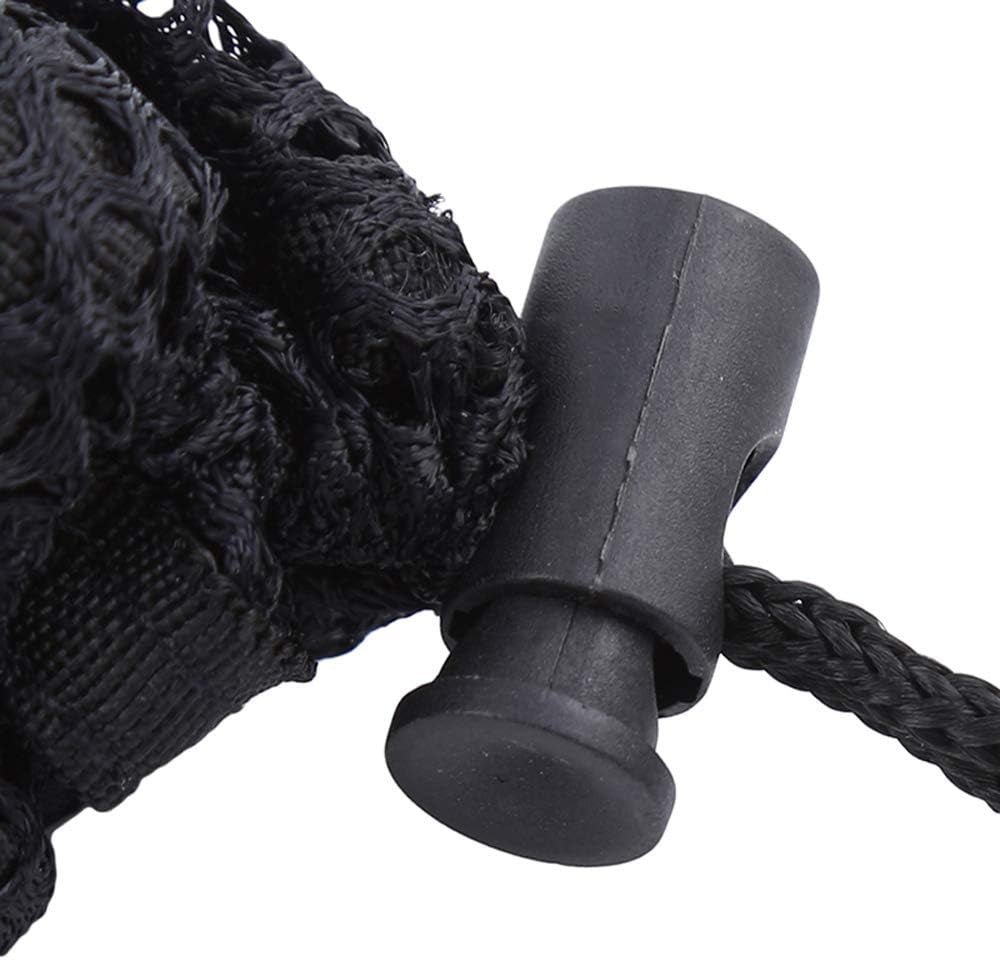 Golf Ball Bags,Lightweight Black Nylon Golf Ball Bags Golf Mesh Bag Golf Storege Bag Drawstring Pouch Golf Accessories(L)